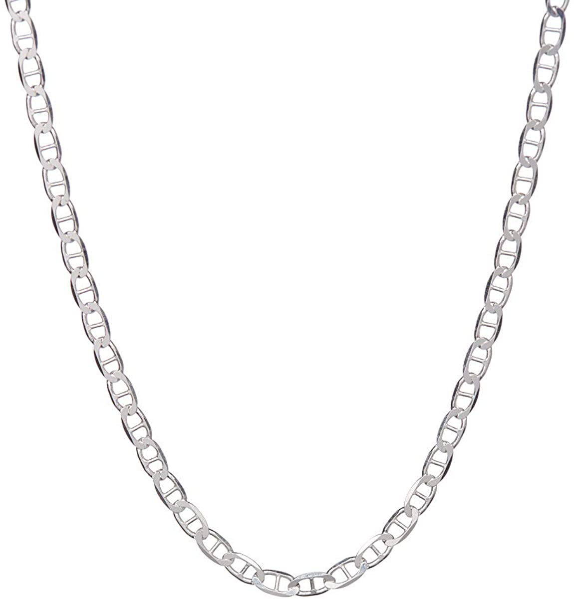 925 Sterling Silver 2mm Marina Link Chain Necklace Necklaces - DailySale