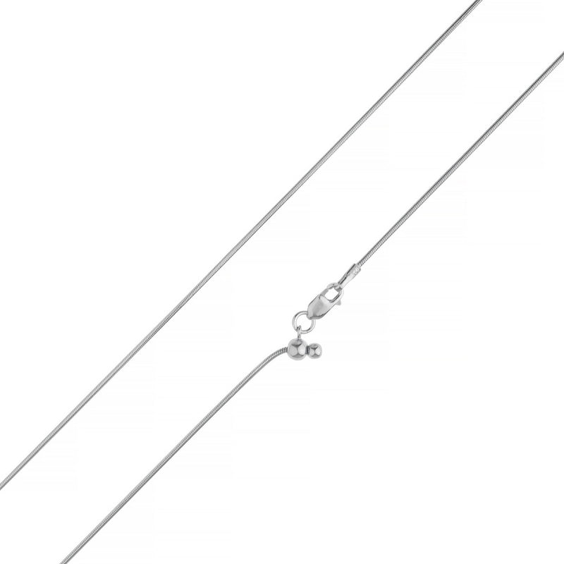 925 Sterling Silver Adjustable Round Snake Chain Necklaces - DailySale
