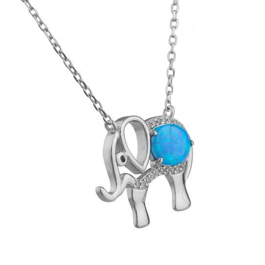 925 Sterling Silver Elephant Necklace Pendant Jewelry - DailySale
