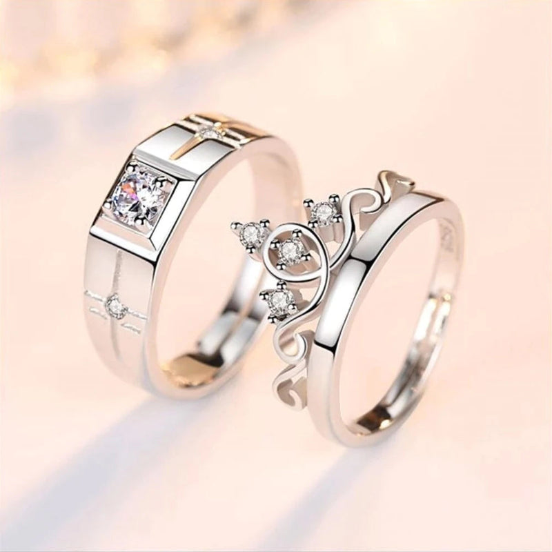 925 Sterling Silver New Jewelry Fashion Couple Ring Rings - DailySale