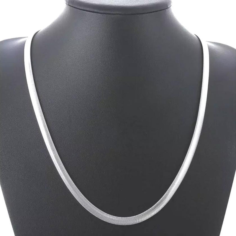925 Sterling Solid Silver 6MM Soft Snake Chain Link for Men Necklaces - DailySale