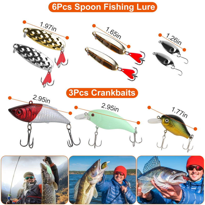 94-Piece: Fishing Lures Kit Soft Plastic Fishing Baits Set Sports & Outdoors - DailySale