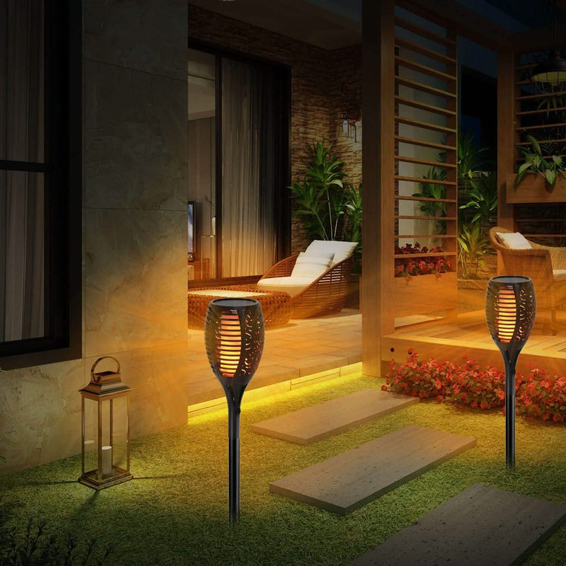 96 LEDs Solar Flame Torch Light Garden & Patio - DailySale