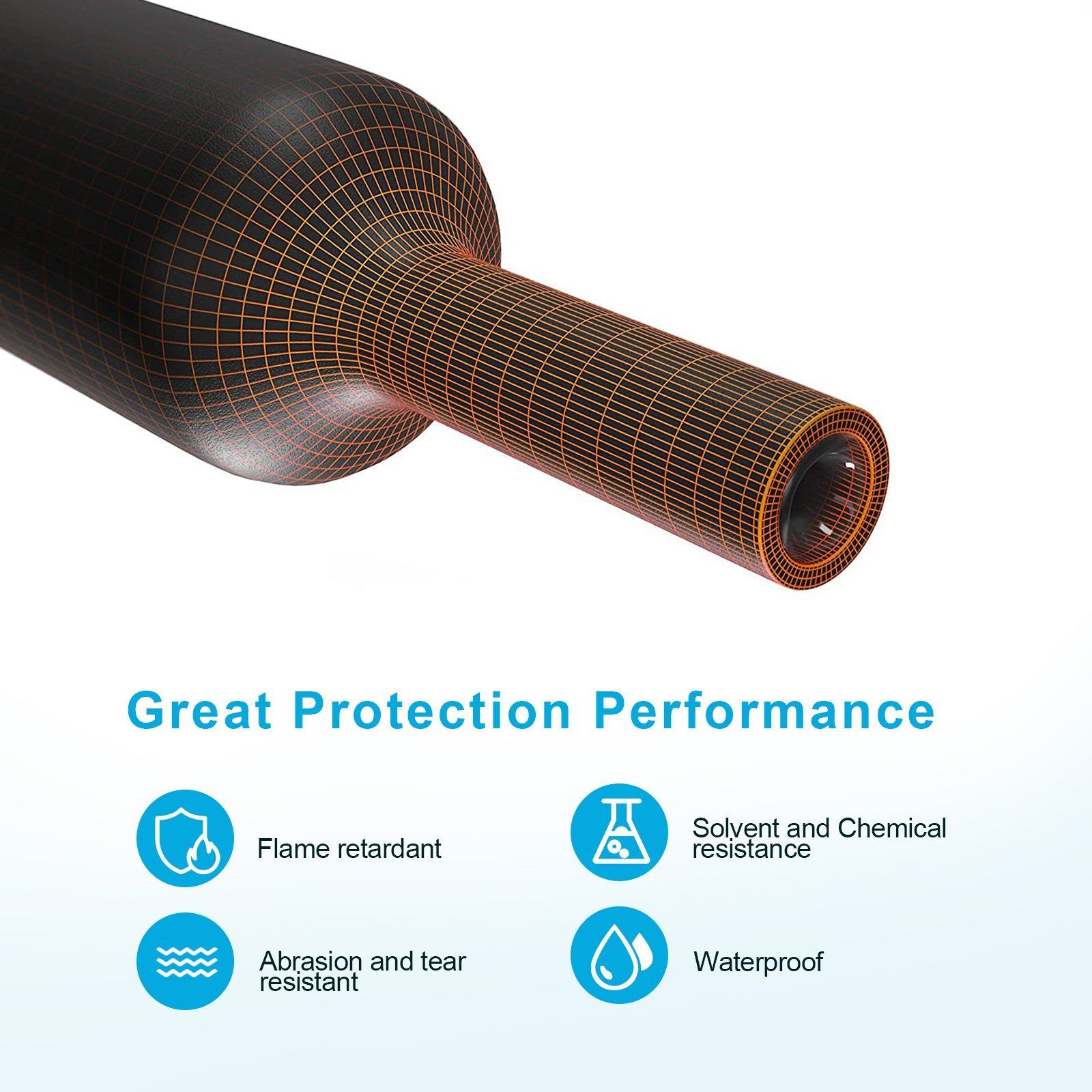 98Ft Heat Shrink Tubing Roll Waterproof Insulation Sealing Household Batteries & Electrical - DailySale