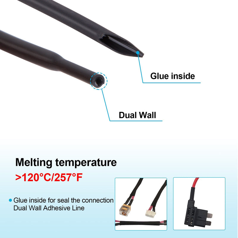 98Ft Heat Shrink Tubing Roll Waterproof Insulation Sealing Household Batteries & Electrical - DailySale