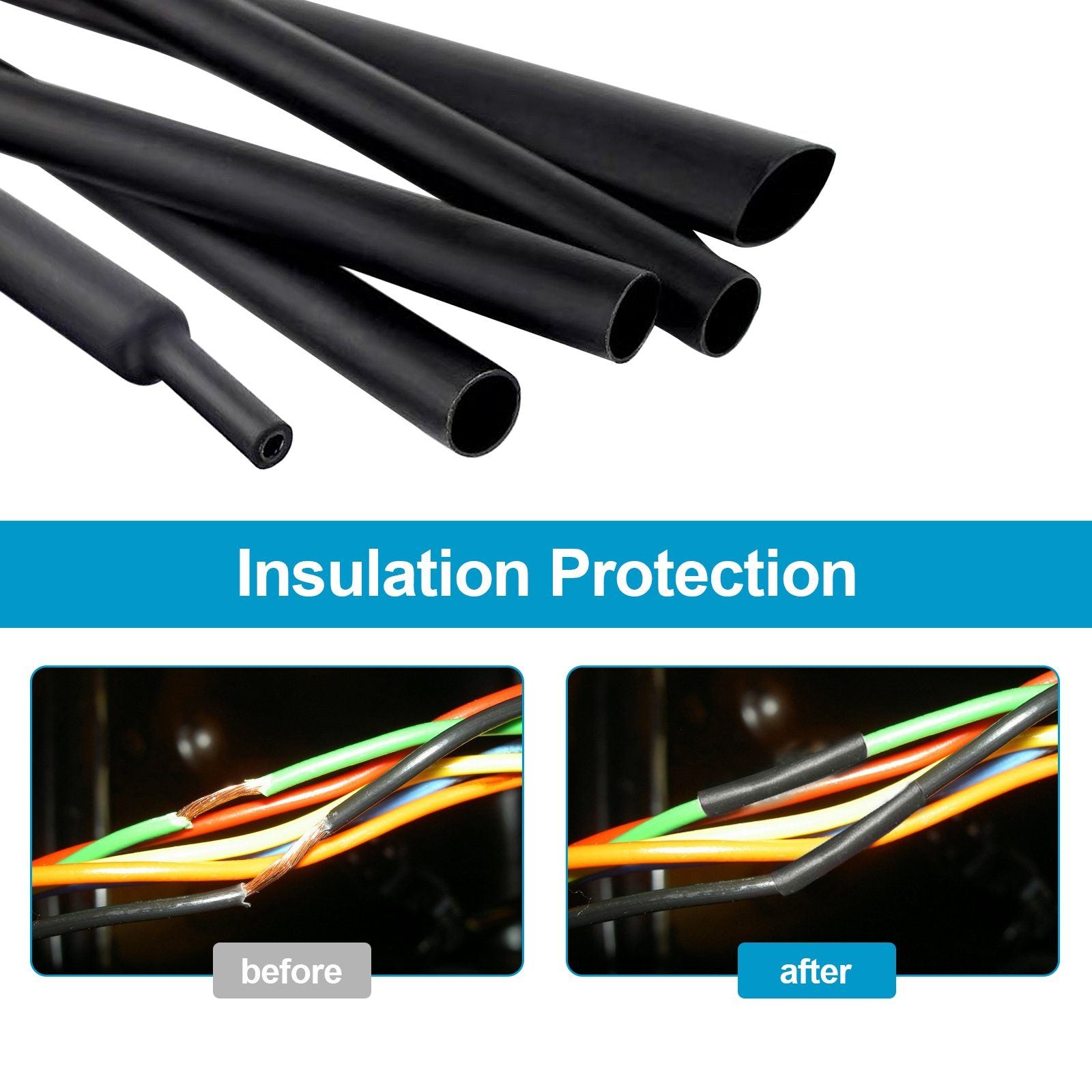 98Ft Heat Shrink Tubing Roll Waterproof Insulation Sealing Household Batteries & Electrical - DailySale