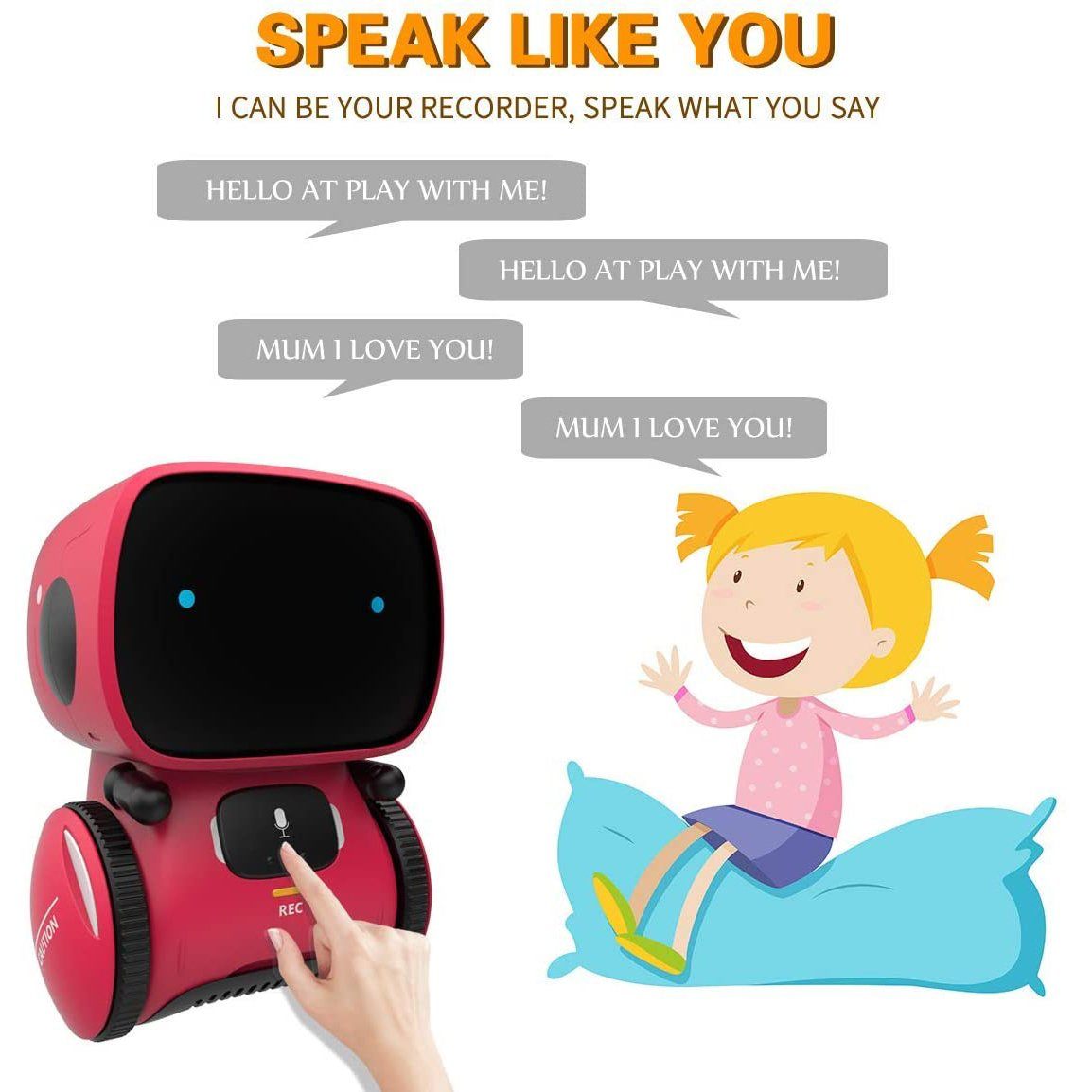 98K Kids Robot Toy, Smart Talking Robots Toys & Games - DailySale