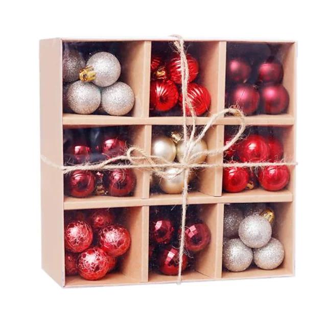 99-Piece: Christmas Balls Ornaments for Christmas Tree Gift Box Set Holiday Decor & Apparel Red - DailySale
