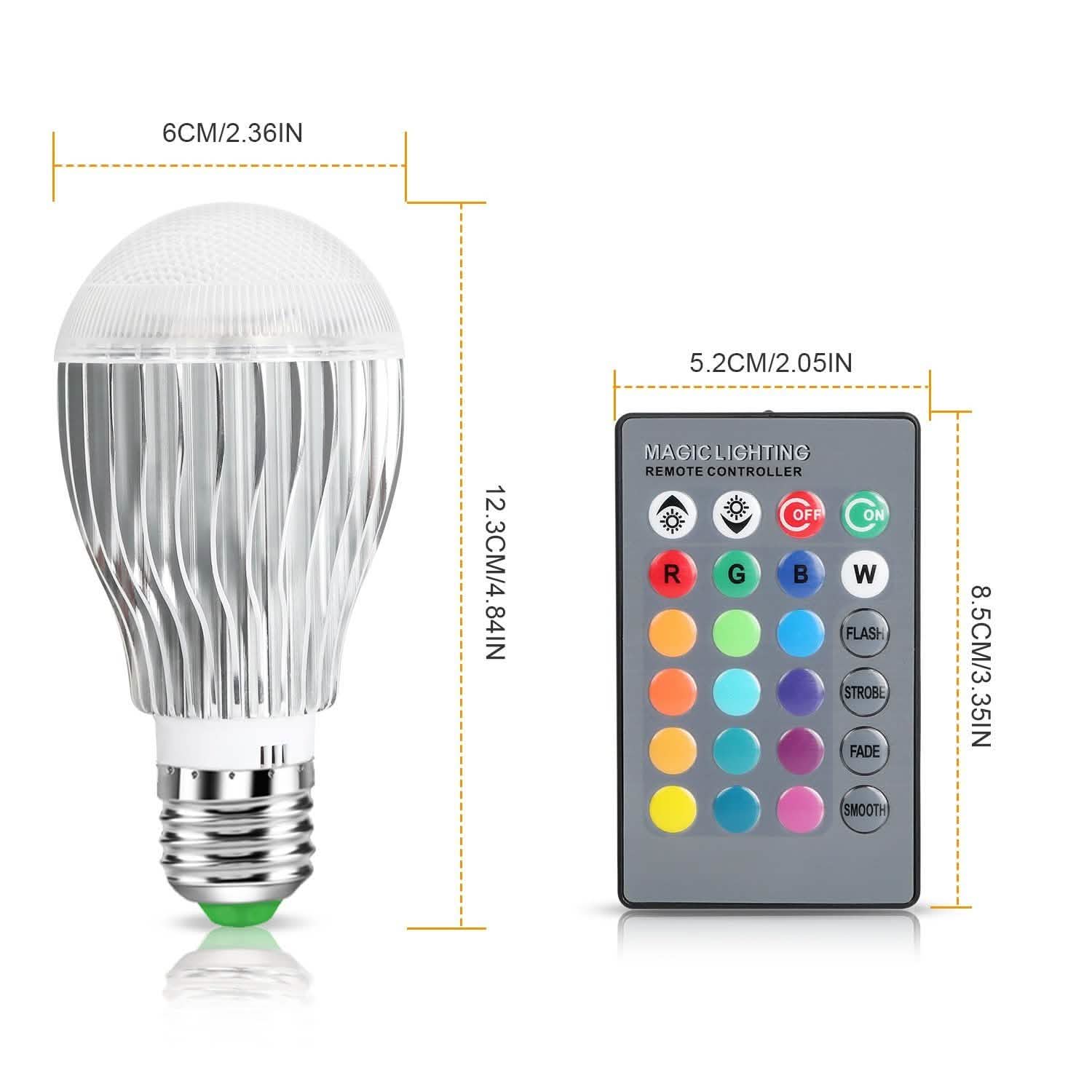 9W LED Light Bulb E27 RGB Lamp Lighting & Decor - DailySale