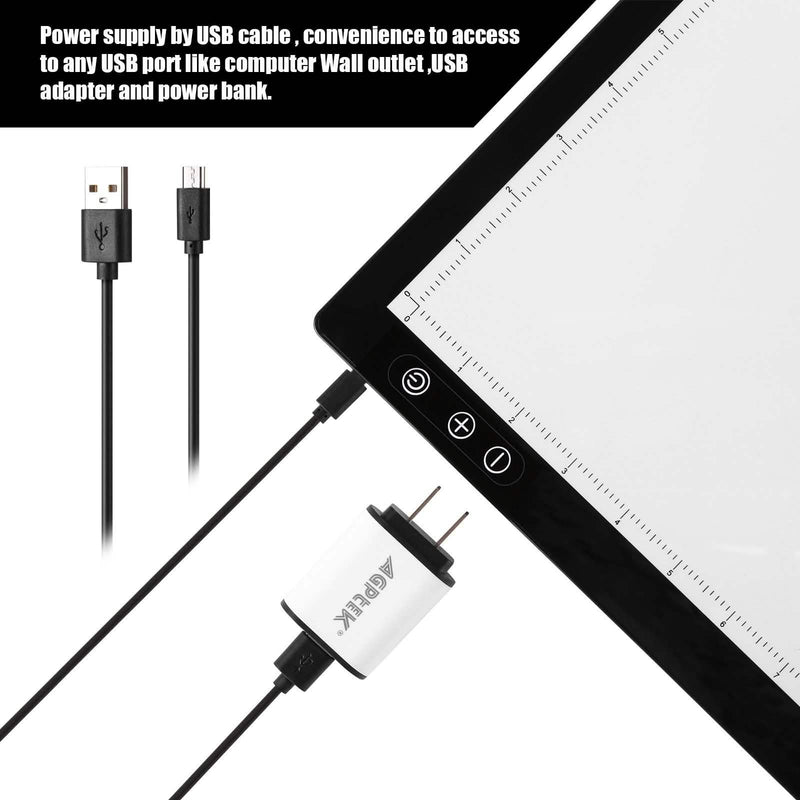 A3 Light Pad A3 LED Tracing Pad Ultra-Thin Drawing Pad Adjustable Brightness Art & Craft Supplies - DailySale