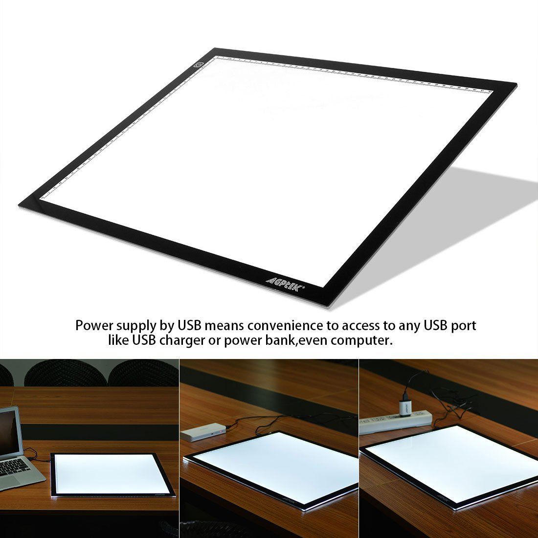 A3 Size LED Artcraft Tracing Light Pad Art & Craft Supplies - DailySale