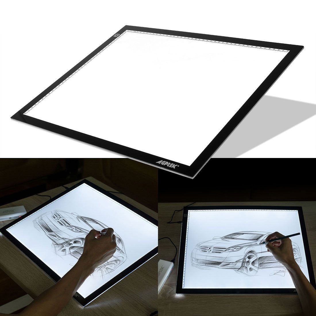 A3 Size LED Artcraft Tracing Light Pad Art & Craft Supplies - DailySale