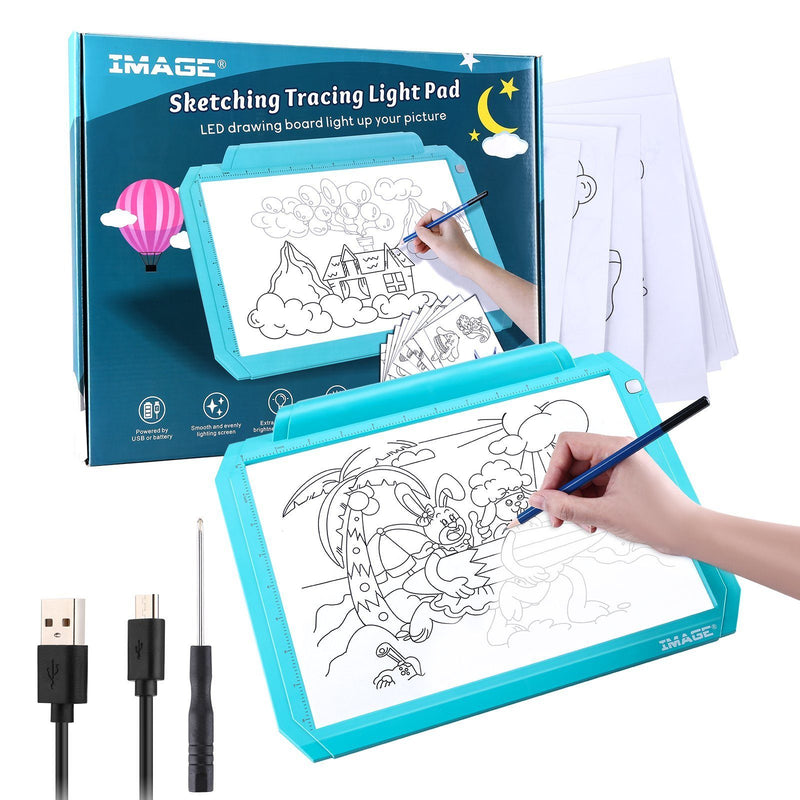Light-Up Tracing Pad Pink Coloring Drawing Art Gift Toy