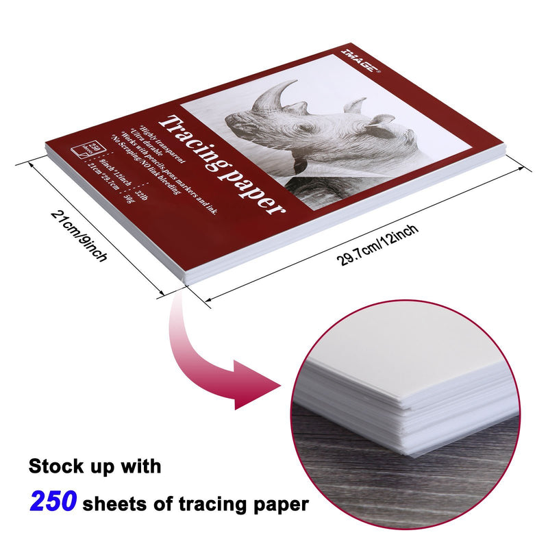 A4 Size 250 Sheets Translucent Vellum Paper for Tracing Sketching Drawing Animation Art & Craft Supplies - DailySale