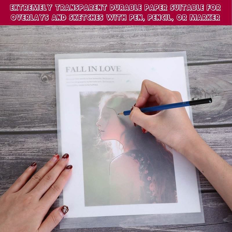 A4 Size 250 Sheets Translucent Vellum Paper for Tracing Sketching Drawing Animation Art & Craft Supplies - DailySale