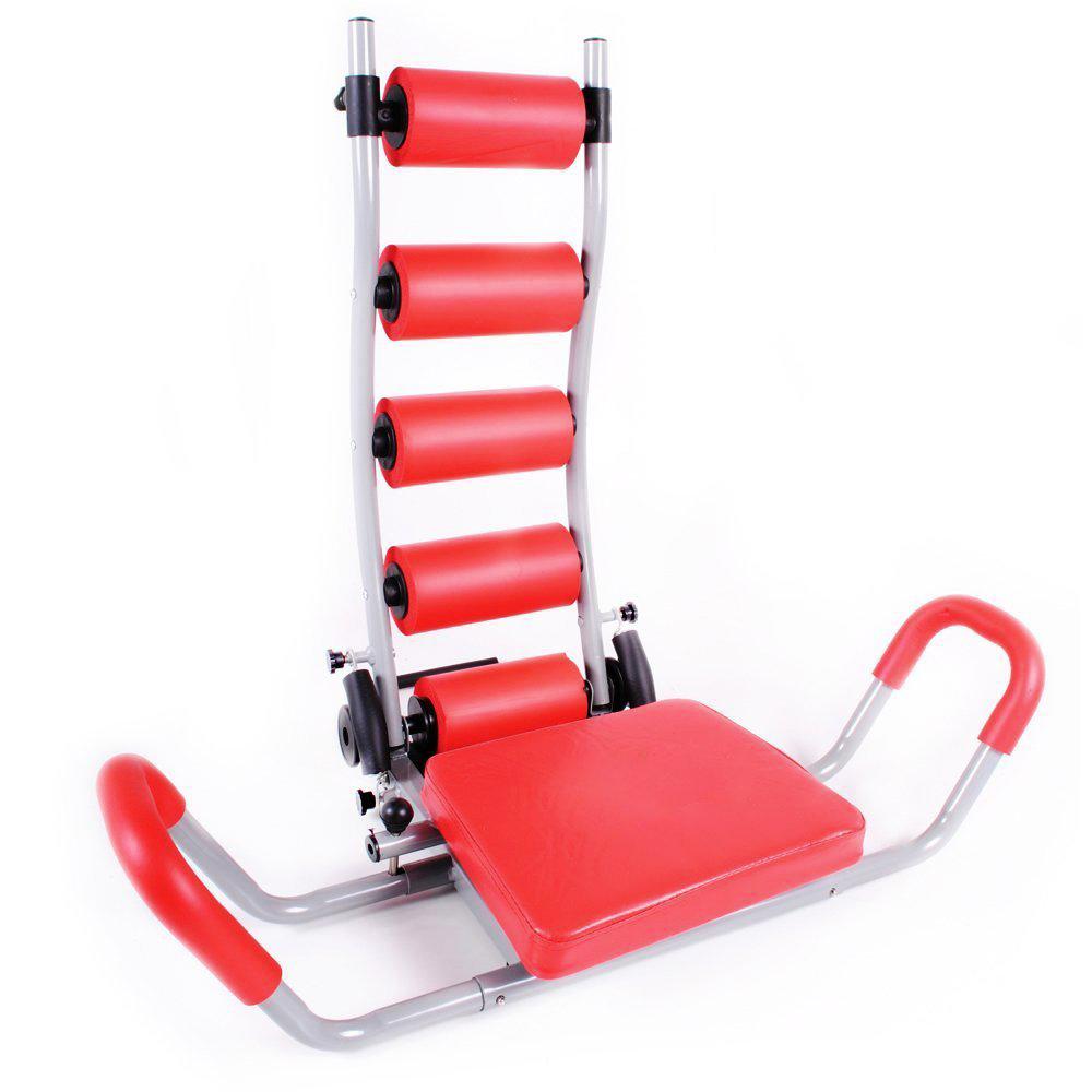 3/4 front view of a red Ab Rocket - Abdominal Training Chair