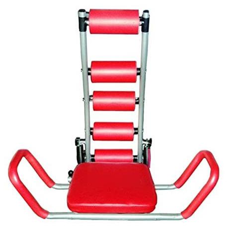 Front view of a red Ab Rocket - Abdominal Training Chair