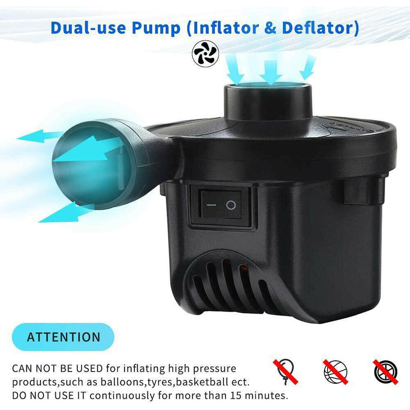 AC DC12V Electric Air Pump Inflator with 3 Nozzle Everything Else - DailySale