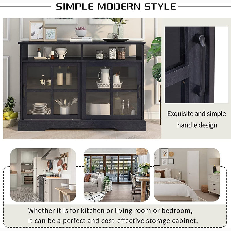 Accent Cabinet Wood Kitchen Buffet Sideboard Furniture & Decor - DailySale