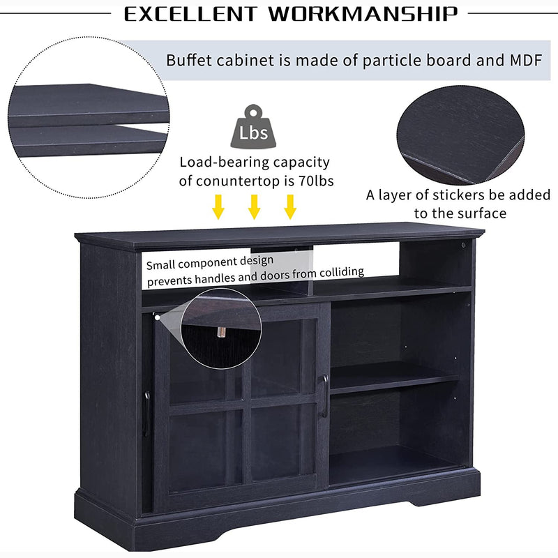 Accent Cabinet Wood Kitchen Buffet Sideboard Furniture & Decor - DailySale