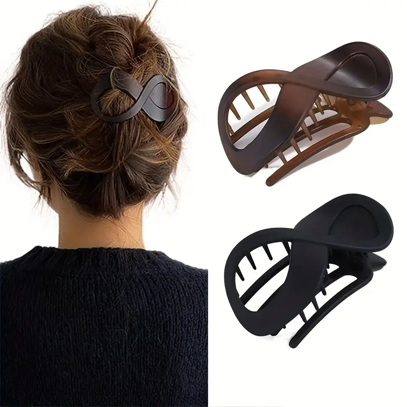 Acrylic Hair Claw Thick Hair Barrettes For Styling Hair Beauty & Personal Care Matte - DailySale