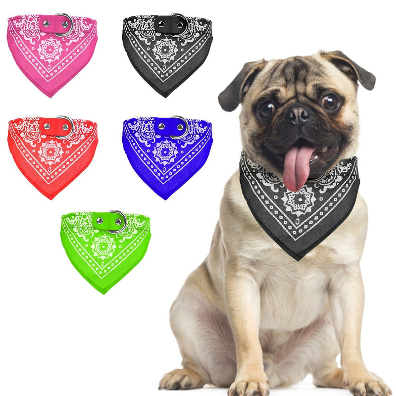 Adjustable Bandana Leather Pet Collar Pet Supplies - DailySale