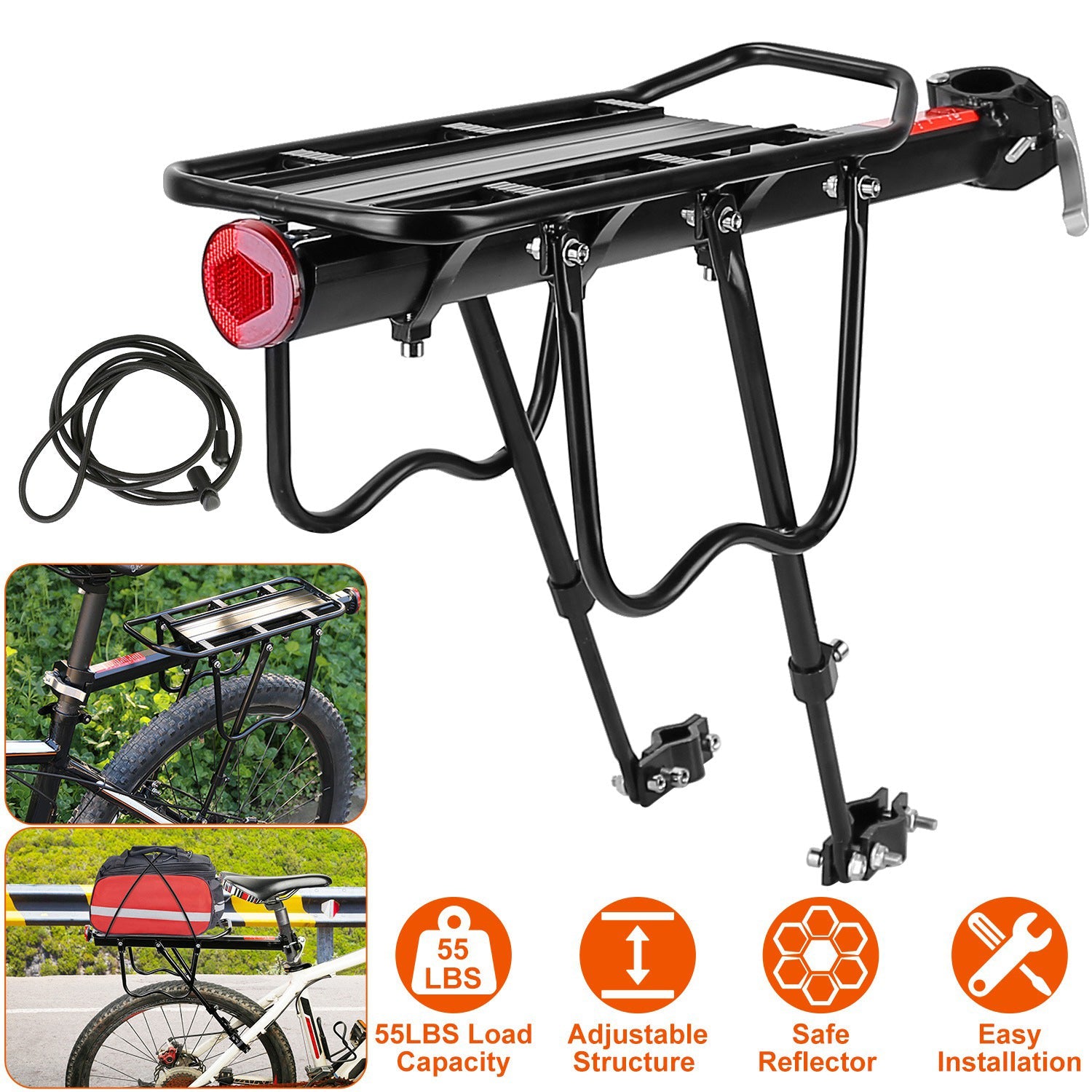 Adjustable Bike Cargo Rack Sports & Outdoors - DailySale