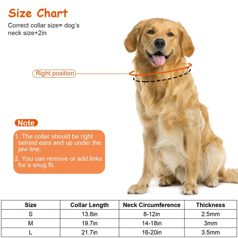 Adjustable Dog Choke Collar Training Chain Pet Supplies - DailySale