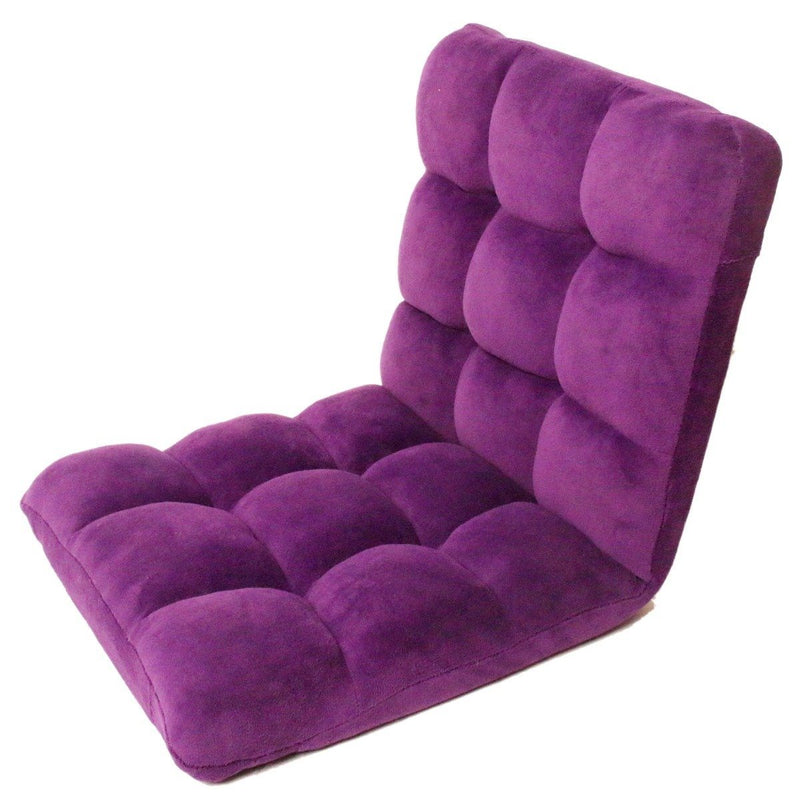 Adjustable Recliner Rocker Memory Foam Floor Ergonomic Gaming Chair Furniture & Decor Purple - DailySale