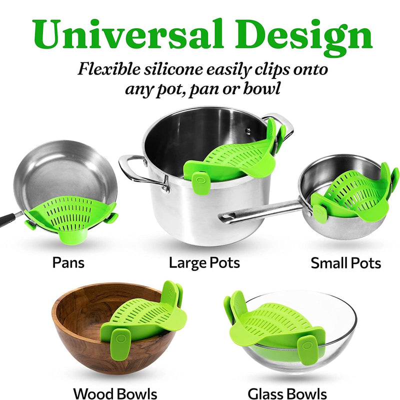 Adjustable Silicone Pot Strainer and Pasta Strainer Kitchen Tools & Gadgets - DailySale