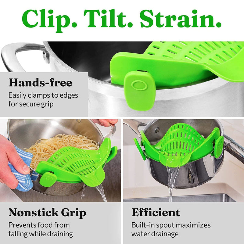 Adjustable Silicone Pot Strainer and Pasta Strainer Kitchen Tools & Gadgets - DailySale