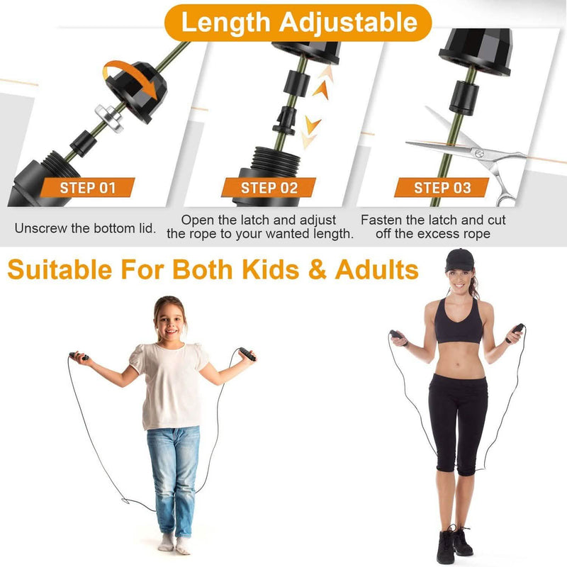 Adjustable Steel Wire Jumping Ropes Fitness - DailySale