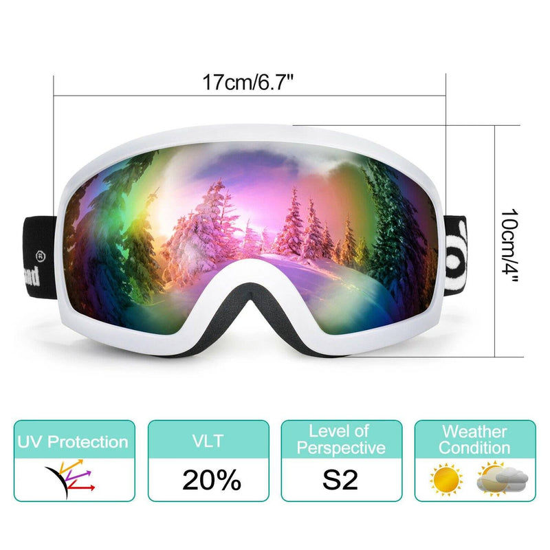 Adult Winter Ski Goggles Double Lens Eyewear Sunglasses Sports & Outdoors - DailySale