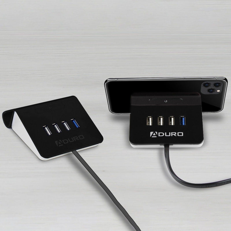 Aduro PowerUp 4-Port USB Charging Station and Stand Gadgets & Accessories Black - DailySale