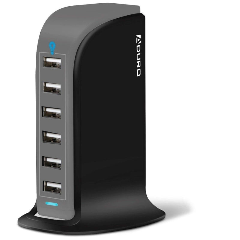 Aduro Powerup 6 Port USB Home Charging Station Gadgets & Accessories Black/Gray - DailySale