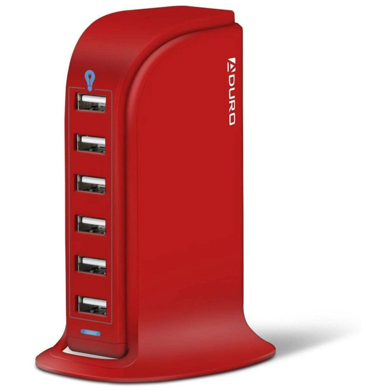 Aduro Powerup 6 Port USB Home Charging Station Gadgets & Accessories Red - DailySale