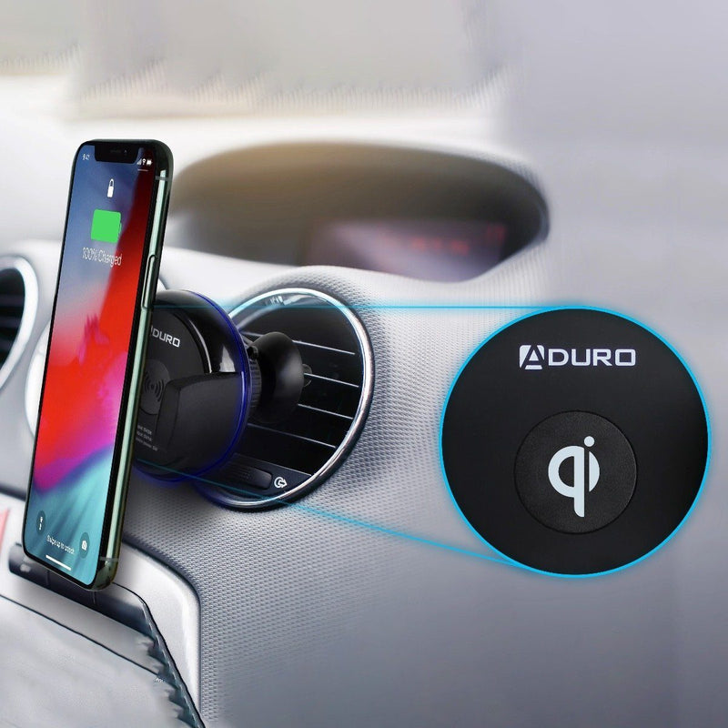 Aduro Qi-Certified Wireless Charging Vent Mount Phones & Accessories - DailySale