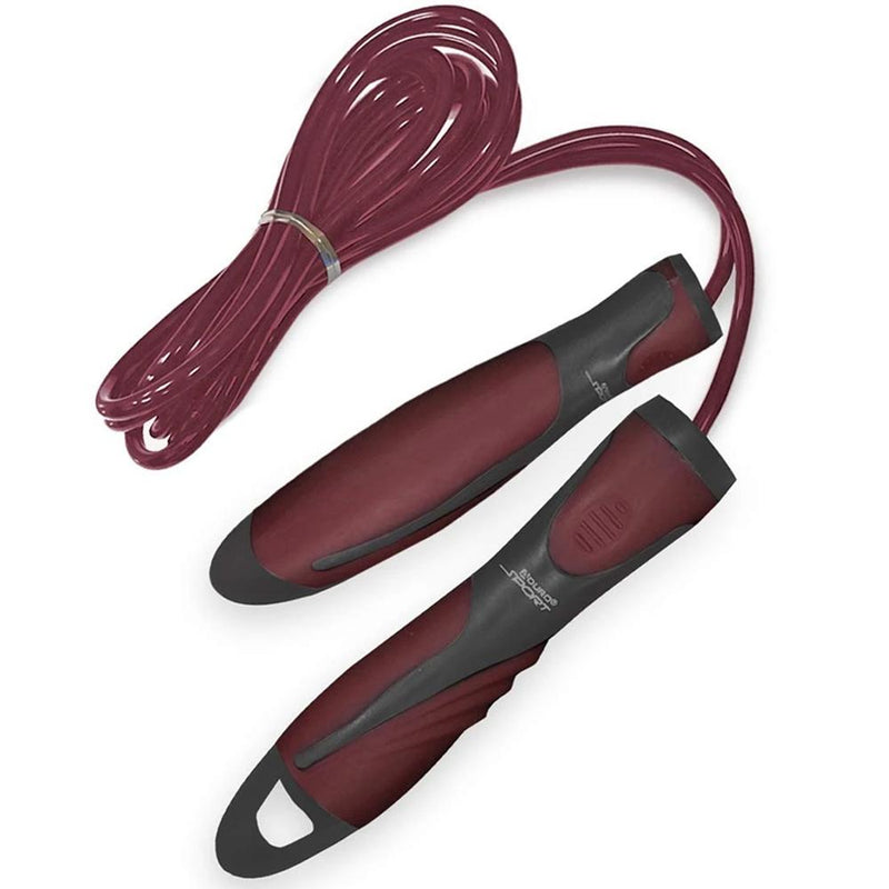 Aduro Sport Speed Jump Rope with Rubberized Non-Slip Handles Wellness & Fitness Burgundy - DailySale