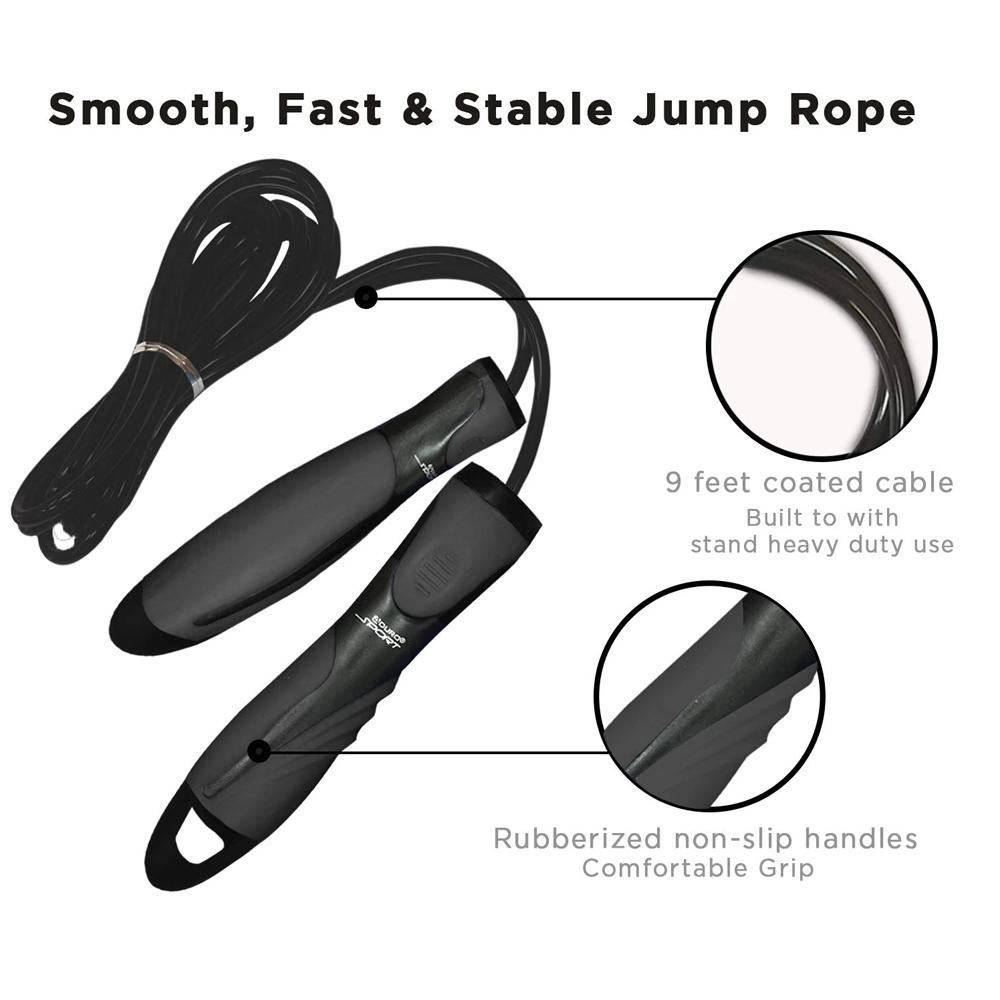 Aduro Sport Speed Jump Rope with Rubberized Non-Slip Handles Wellness & Fitness - DailySale