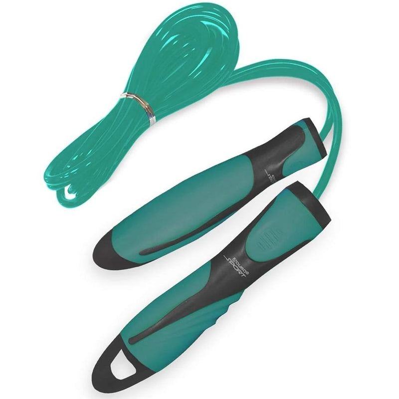 Aduro Sport Speed Jump Rope with Rubberized Non-Slip Handles Wellness & Fitness Turquoise - DailySale