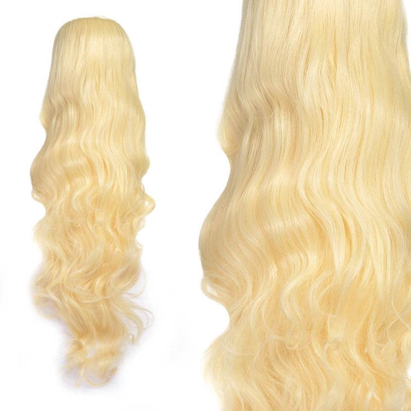 AGPTEK 33 Inch Heat Resistant Curly Wavy Long Wigs Blond Hair Beauty & Personal Care - DailySale