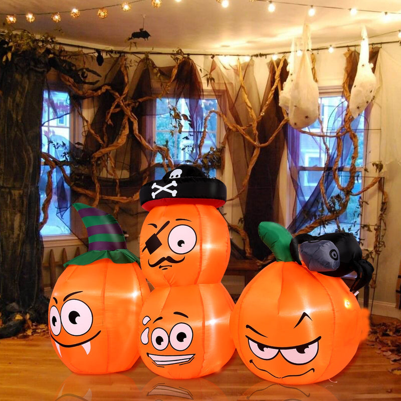 AGPTEK 4.9 Ft. Halloween Pumpkin Outdoor Decoration Holiday Decor & Apparel - DailySale