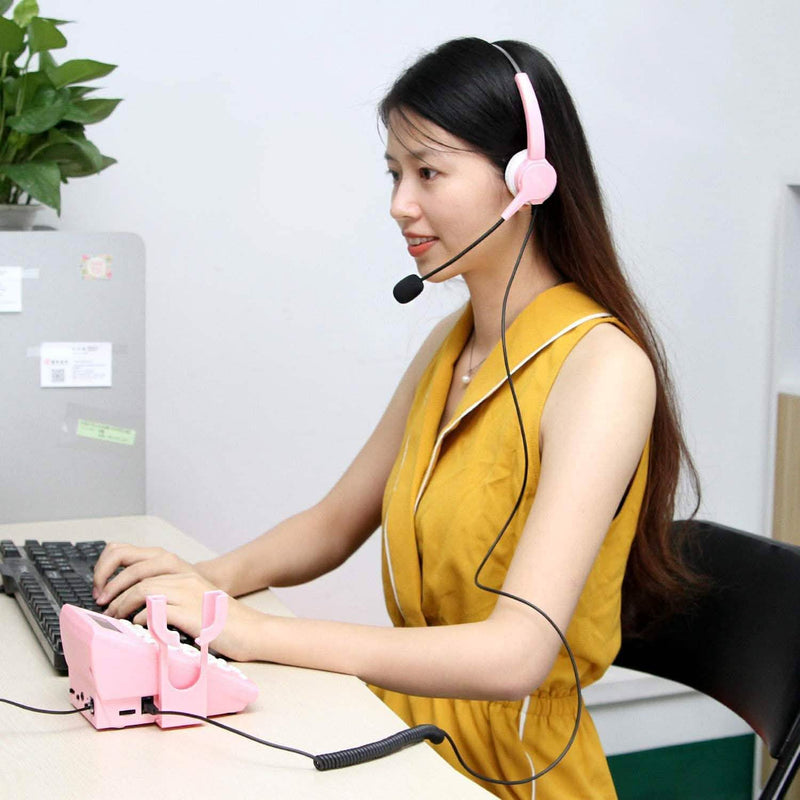 AGPtek Call Center Dialpad Corded Headset Telephone Headphones & Audio - DailySale