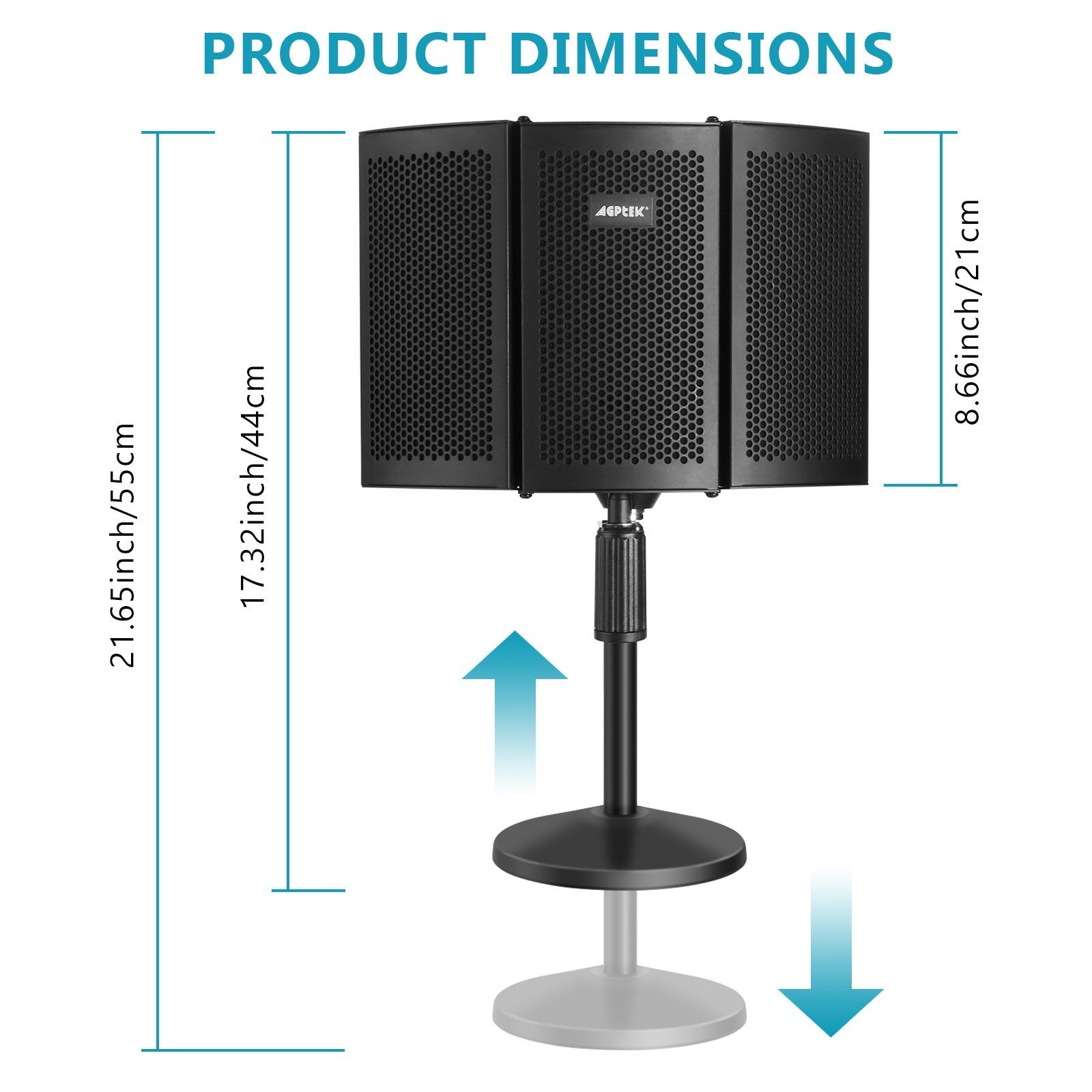 AGPtEK Compact Microphone Isolation Shield+Desk Mic Stand Headphones & Audio - DailySale