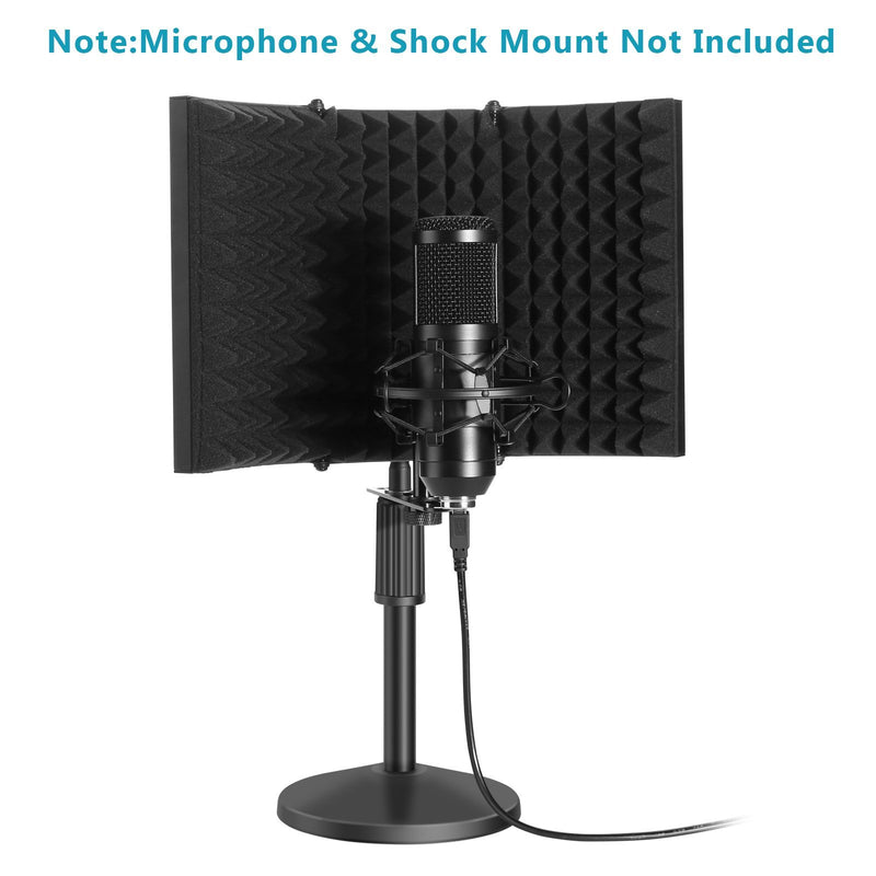 AGPtEK Compact Microphone Isolation Shield+Desk Mic Stand Headphones & Audio - DailySale