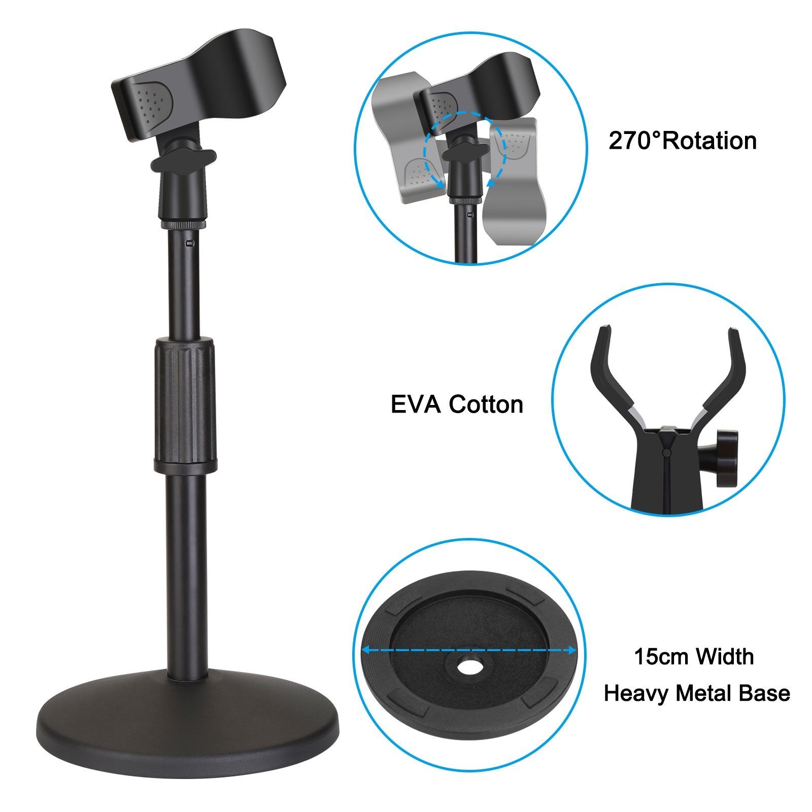 AGPtEK Desk Microphone Stand with Mic Headphones & Audio - DailySale