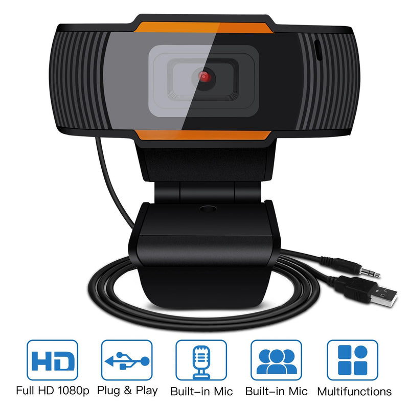 AGPTEK HD 1080P Auto Focusing Webcam with Microphone Computer Accessories - DailySale