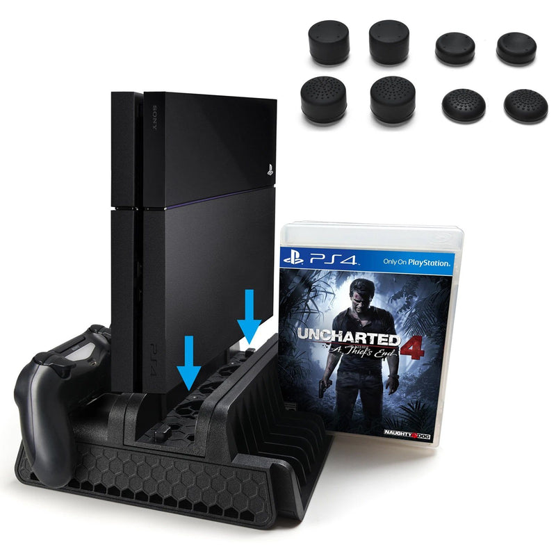Agptek PS4 Vertical Stand with Cooling Fan Video Games & Consoles - DailySale