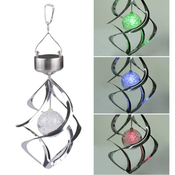 AGPtEK Solar Power LED Color Changing Wind Chime For Outdoor Garden Courtyard Garden & Patio - DailySale
