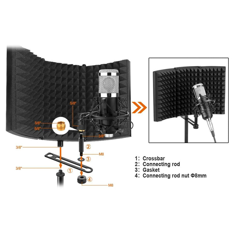 AGPTEK Studio Microphone Foam Shield Soundproofing Everything Else - DailySale